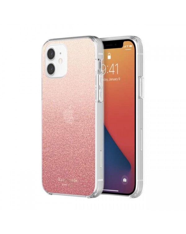 Kate Spade - Protective Hardshell Case Glitter Ombre Sunset for iPhone 12/12 Pro