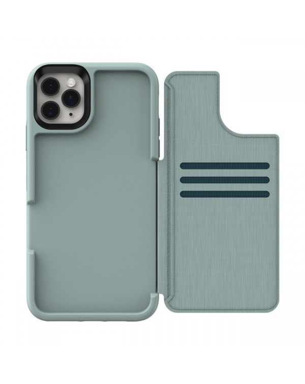LifeProof - Flip Dropprotective Wallet Case Water Lily (Surf Spray/Dark Jade) for iPhone 11 Pro Max