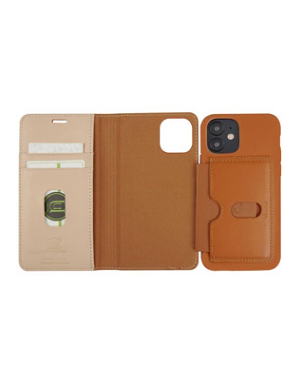 iPhone 12 Mini Uunique Black/Red Nutrisiti 2-in-1 Eco Leather Folio & Detachable Back Case