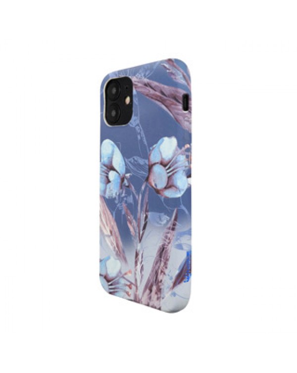 iPhone 12 Mini Uunique Blue (Blue Iris) Nutrisiti Eco Printed Back Case