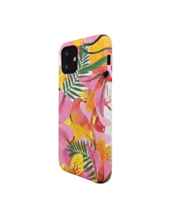 iPhone 12 Mini Uunique (Tropical Blossom) Nutrisiti Eco Printed Back Case
