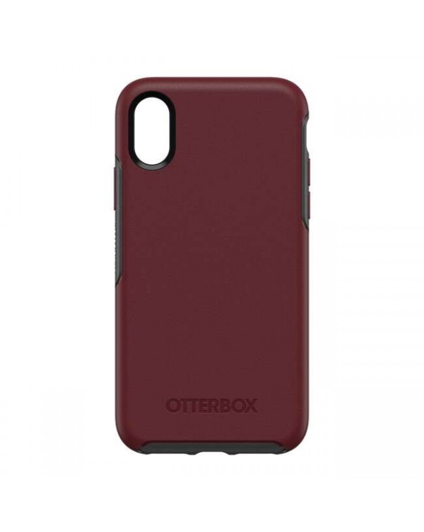 Otterbox - Symmetry Protective Case Fine Port (Burgundy/Gray) for iPhone XR