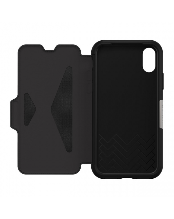 Otterbox - Strada Folio Leather Case Shadow (Black) for iPhone XR