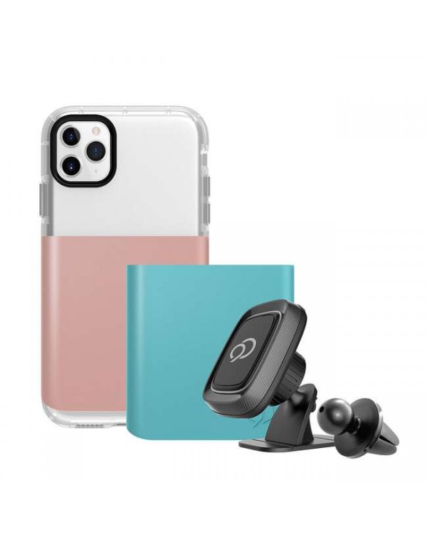 Nimbus9 - Ghost 2 Pro Case with Car Mount Rose Gold/Blue for iPhone 11 Pro