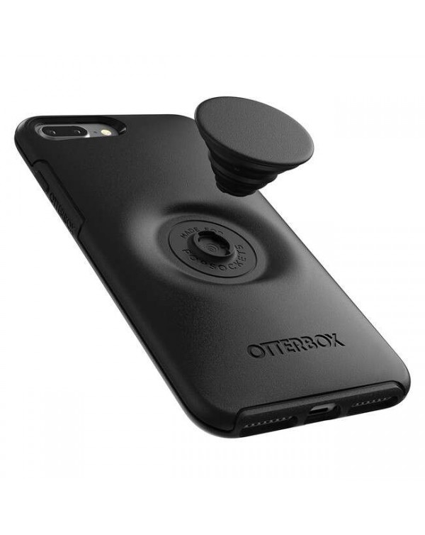 Otterbox - Otter + Pop Symmetry Case with Swappable PopTop Black for iPhone 8 Plus/7 Plus