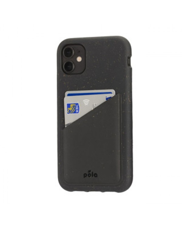 iPhone 11/XR Black Pela Compostable Eco-Friendly Wallet Case