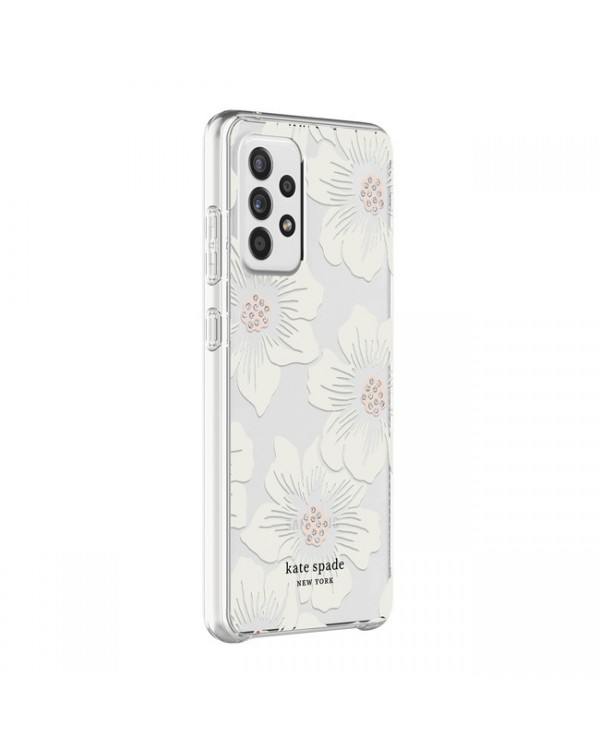 Kate Spade - Protective Hardshell Case Hollyhock Floral Clear for Samsung Galaxy A52