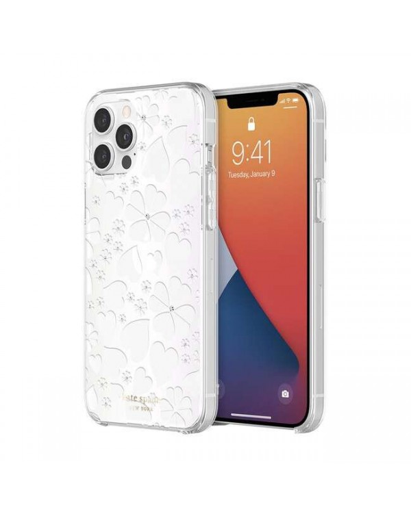 Kate Spade - Protective Hardshell Case Clover Hearts Knockout for iPhone 12 Pro Max
