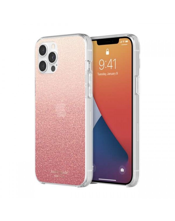 Kate Spade - Protective Hardshell Case Glitter Ombre Sunset for iPhone 12 Pro Max