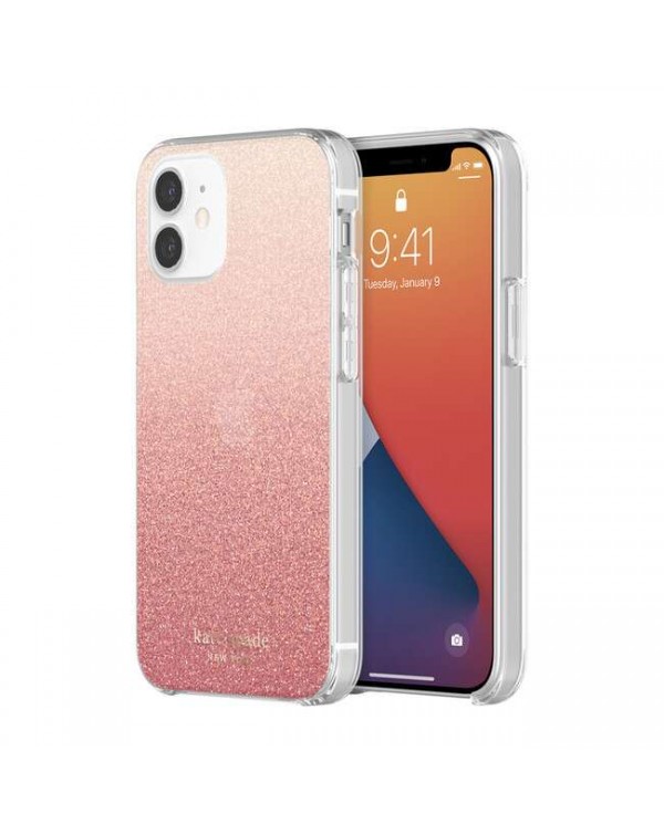 Kate Spade - Protective Hardshell Case Glitter Ombre Sunset for iPhone 12 mini