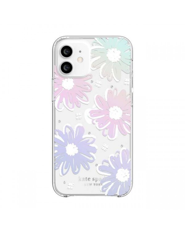 Kate Spade - Protective Hardshell Case Daisy Iridescent Foil for iPhone 12 mini