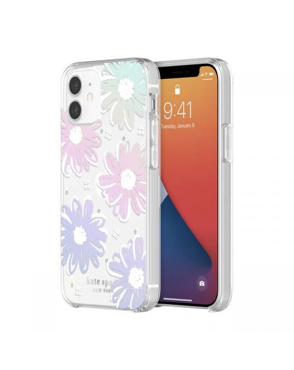Kate Spade - Protective Hardshell Case Daisy Iridescent Foil for iPhone 12 mini