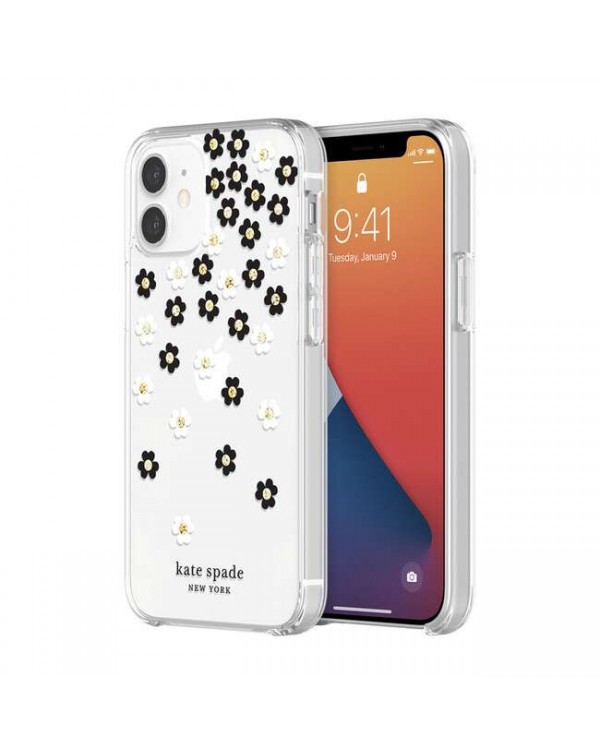 Kate Spade - Protective Hardshell Case Scattered Flowers for iPhone 12 mini