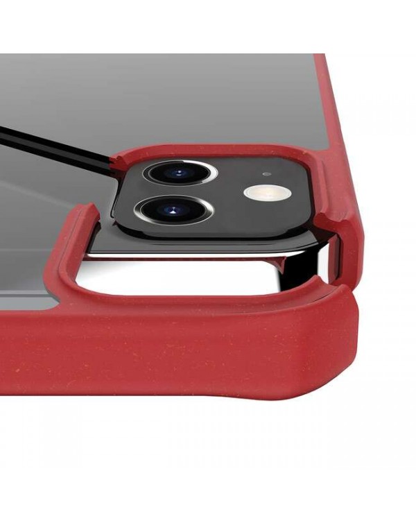 Feronia Bio - Pure DropSafe Biodegradable Case Red/Transparent for iPhone 12 mini - This Case Plants 1 Tree