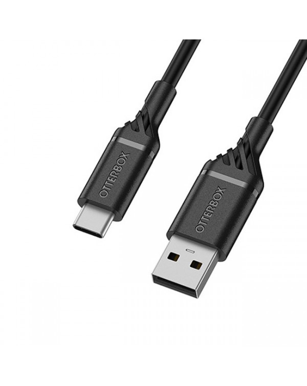 Otterbox - Dual USB 12W Premium Wall Charger with USB-C Cable 4ft Black