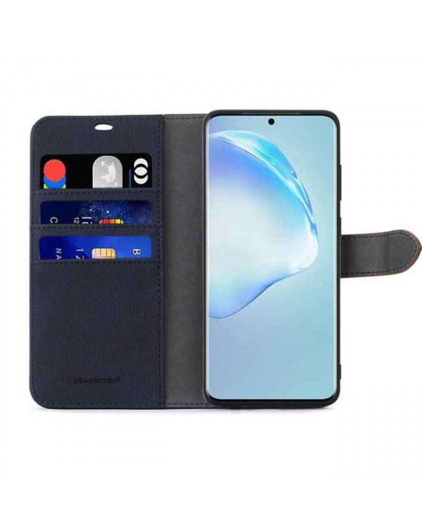 Blu Element - 2 in 1 Folio Case Navy/Tan for Samsung Galaxy S20 PLUS