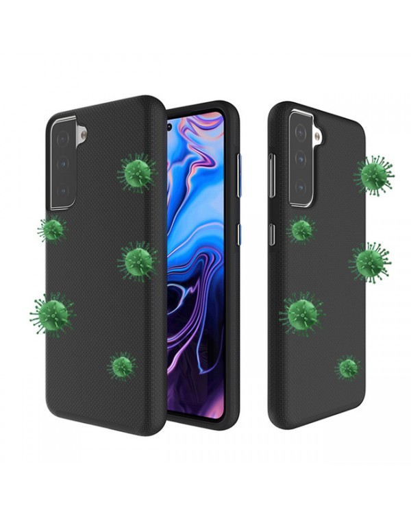 Blu Element - Antimicrobial Armour 2X Case Black for Samsung Galaxy S21 Plus