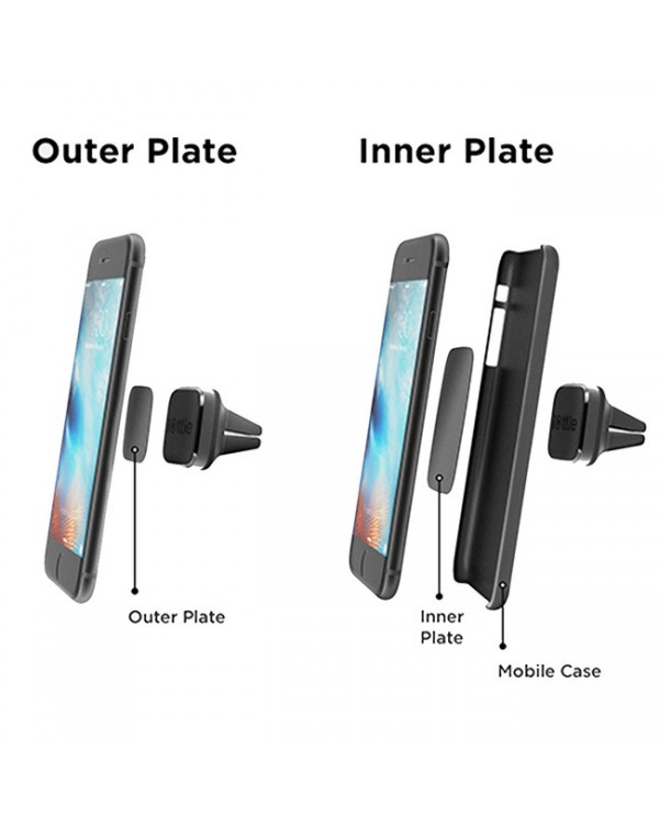 iOttie - iTap Magnetic Vent Mounting and Charging Travel Kit Black