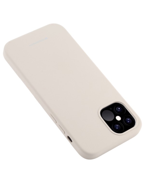 GOOSPERY SOFT FEELING Liquid TPU Shockproof Soft Case for iPhone 12/12 Pro(Stone Grey)