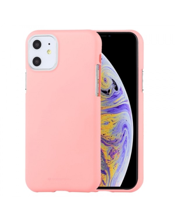 GOOSPERY SOFT FEELING Liquid TPU Shockproof Soft Case for iPhone 11 (Pink)