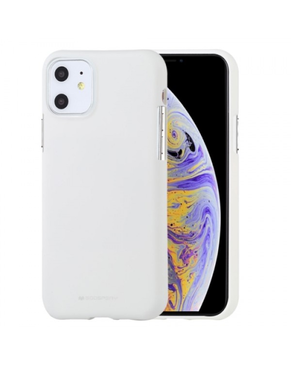 GOOSPERY SOFT FEELING Liquid TPU Shockproof Soft Case for iPhone 11 (White)