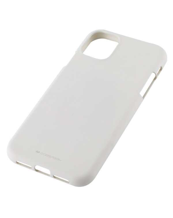 GOOSPERY SOFT FEELING Liquid TPU Shockproof Soft Case for iPhone 11 (White)