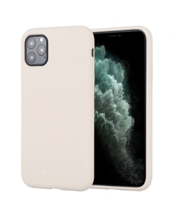 GOOSPERY SOFT FEELING Liquid TPU Shockproof Soft Case for iPhone 11 Pro Max(Stone Grey)