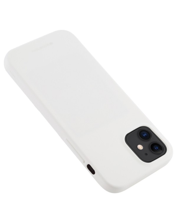 GOOSPERY SOFT FEELING Liquid TPU Shockproof Soft Case for iPhone 12 Mini (White)