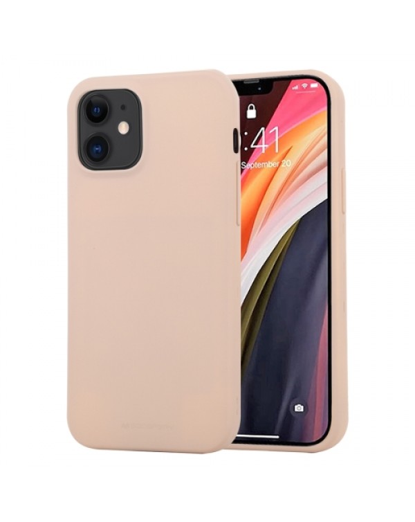 GOOSPERY SOFT FEELING Liquid TPU Shockproof Soft Case for iPhone 11(Light Pink)