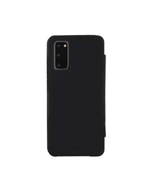 Samsung Galaxy S20 5G Case-Mate Black Pebbled Leather Wallet Folio Case