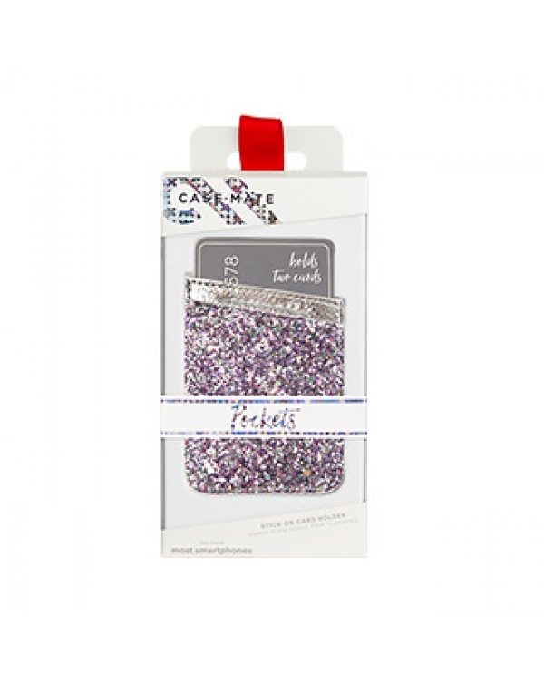 Universal Case-Mate Silver Glitter ID Pocket