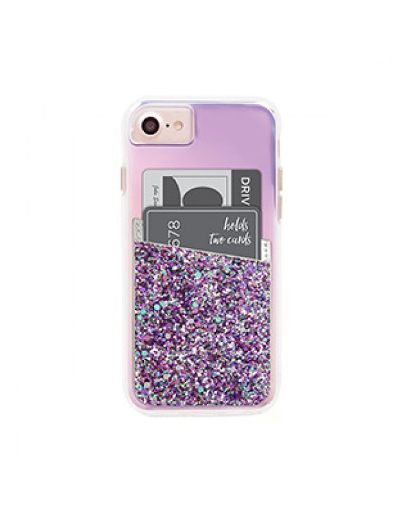 Universal Case-Mate Silver Glitter ID Pocket