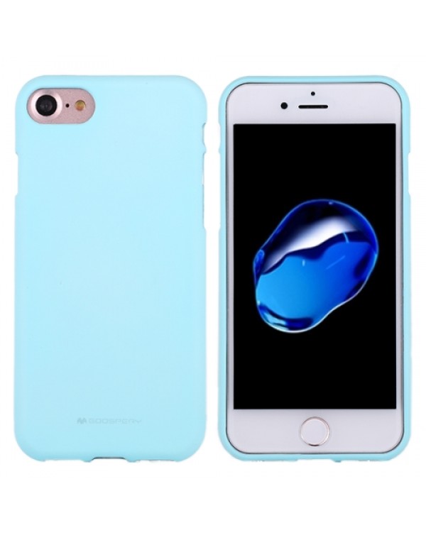 GOOSPERY SOFT FEELING for iPhone 8/7/SE 2020 Liquid State TPU Drop-proof Soft Protective Back Cover Case (Mint Green) 