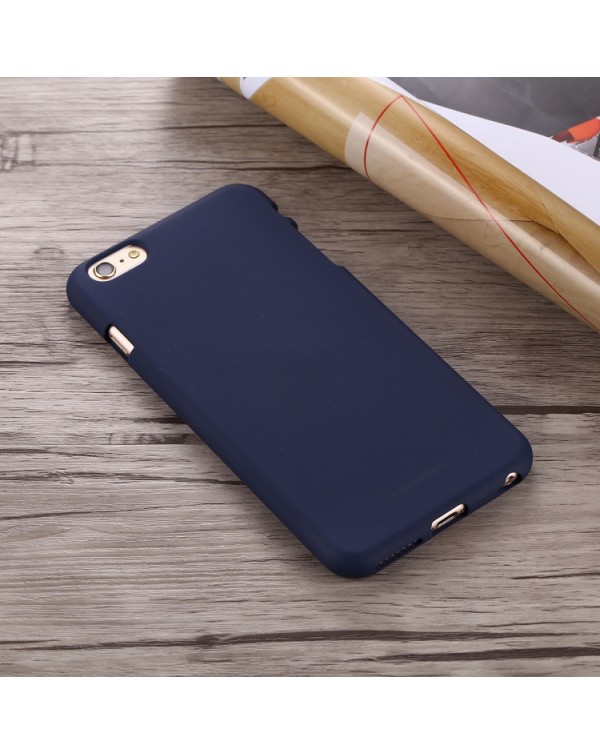 GOOSPERY SOFT FEELING for iPhone 6 Plus/6S Plus Liquid State TPU Drop-proof Soft Protective Back Cover Case (Navy)