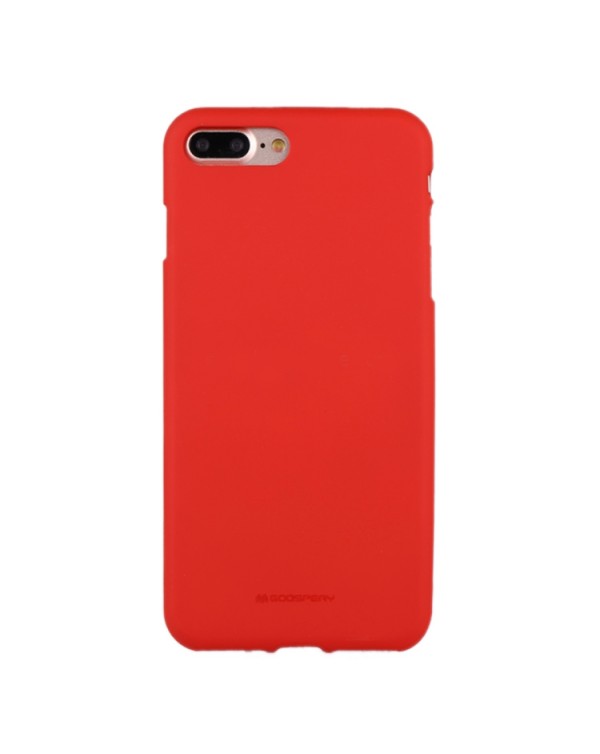 GOOSPERY SOFT FEELING for iPhone 8 Plus/7 Plus Liquid State TPU Drop-proof Soft Protective Back Cover Case(Red)