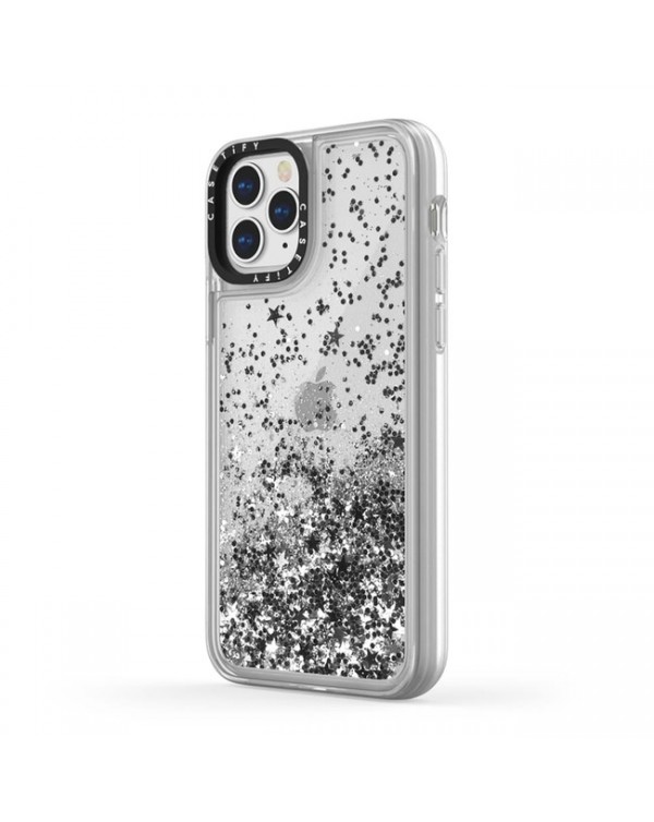 Casetify - Glitter Case Monochrome Silver for iPhone 12/12 Pro