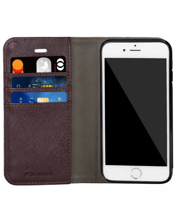 Blu Element - 2 in 1 Folio Case Beige/Brown for iPhone 6/6S