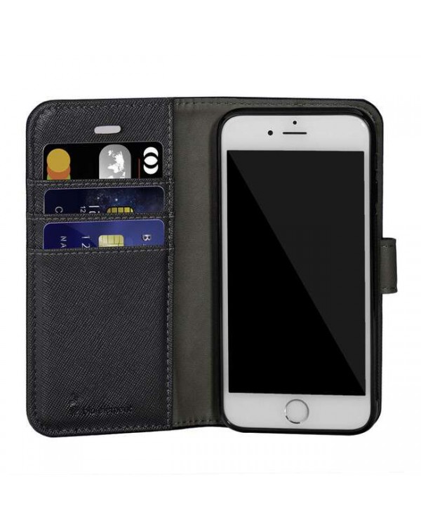 Blu Element - 2 in 1 Folio Case Grey/Black Bottom for iPhone SE 2020/8/7