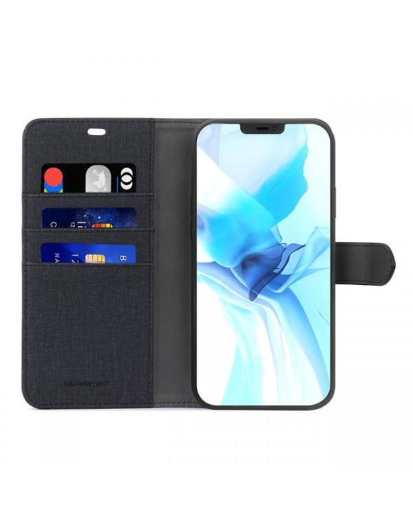Blu Element - 2 in 1 Folio Case Black/Black for iPhone 12 Pro Max