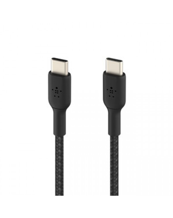 Belkin - Charge/Sync Braided USB-C to USB-C Cable 4ft Black