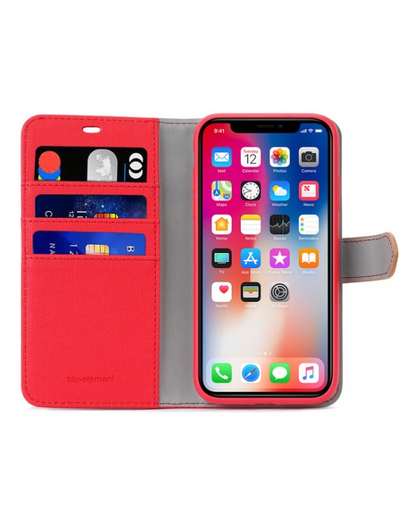 Blu Element - 2 in 1 Folio Case Red/Butterum for iPhone 11/XR
