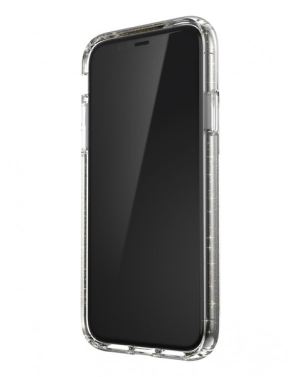 Speck Apple iPhone 11 Presidio Clear + Glitter (Clear With Gold Glitter/Clear) (Anti-Microbial/Microban)