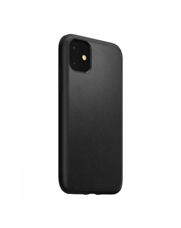Nomad - Rugged Leather Case Black for iPhone 11
