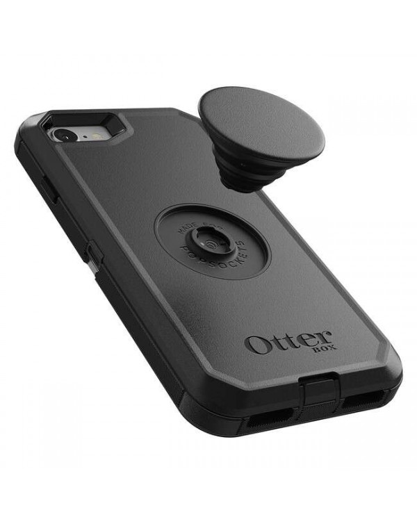 Otterbox - Otter + Pop Defender Case with Swappable PopTop Black for iPhone SE 2020/8/7