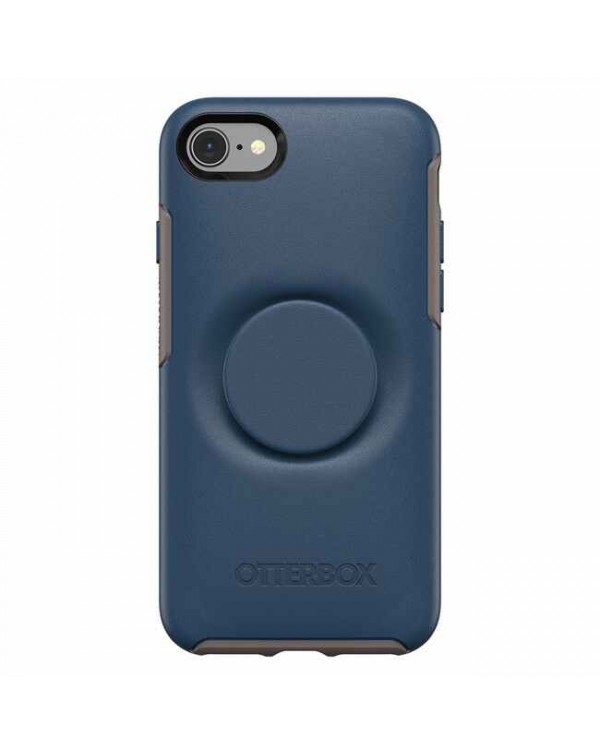 Otterbox - Otter + Pop Symmetry Case with Swappable PopTop Go To Blue for iPhone SE 2020/8/7
