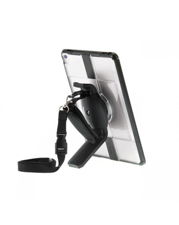 Magnetic Detachable Hand Strap/Kickstand Case Black for iPad 10.2 (2019/2020/2021) (7th/8th/9th Gen)