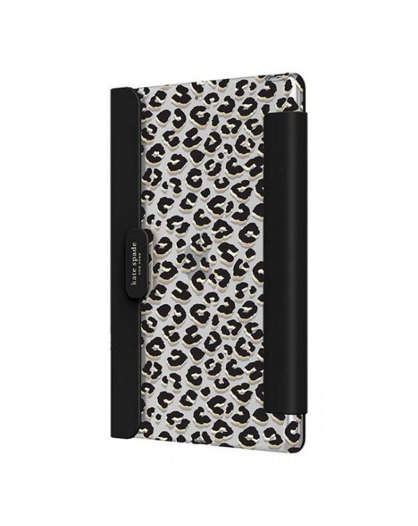 Kate Spade - Protective Folio Case Leopard Black for iPad 10.2 (2019/2020/2021) (7th/8th/9th Gen)