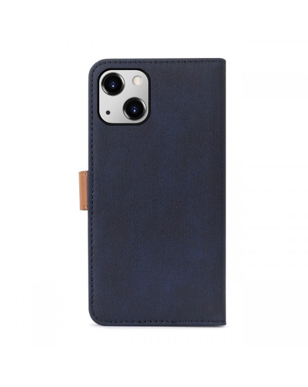 Blu Element - 2 in 1 Folio Case Navy/Tan for iPhone 13