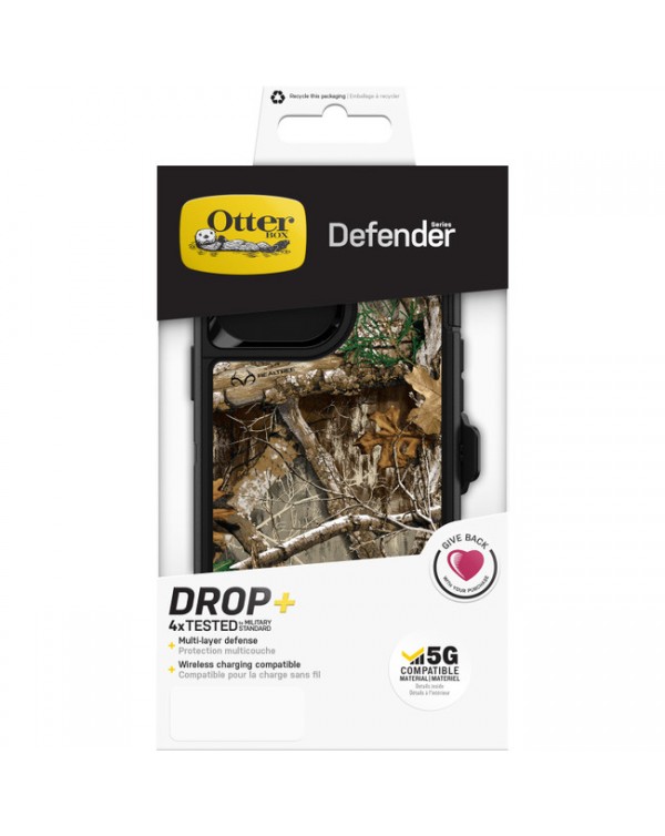 Otterbox - Defender Protective Case Black/Realtree Edge for iPhone 13 Pro Max/12 Pro Max