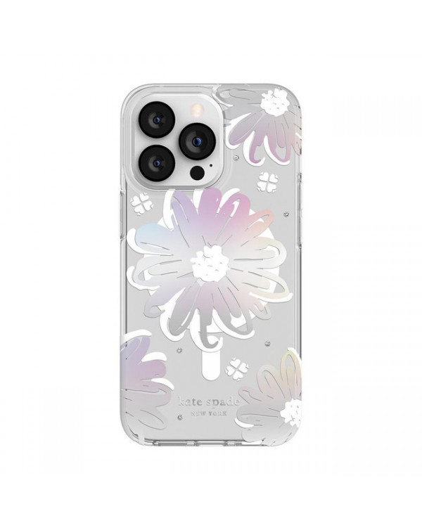 Kate Spade - Protective Case for MagSafe Daisy Iridescent for iPhone 13 Pro
